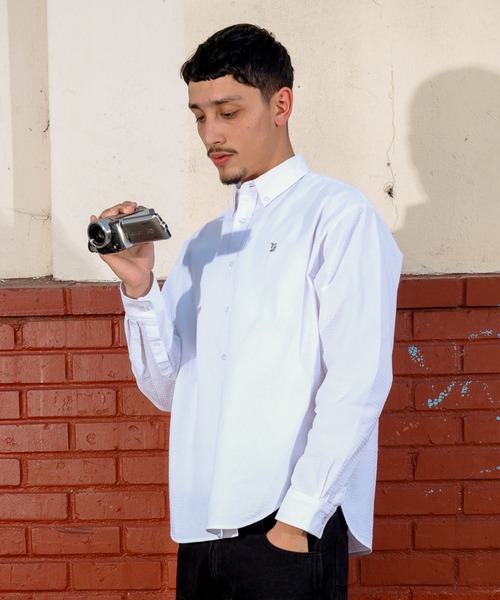 HUF(ハフ)の「MEGABLAST LS SHIRT(シャツ/ブラウス・メンズ・ブラック/ホワイト/ピンク・S/M/L/XXL/XL)」の1枚目の写真