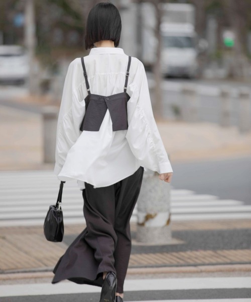 LEPSIM（レプシィム）の「《オフィスライン》ギャザースリーブブラウス　637926（シャツ/ブラウス・レディース・ストライプ/ライトブルー/オフホワイト・FREE）」の14枚目の写真