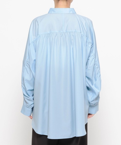 LEPSIM（レプシィム）の「《オフィスライン》ギャザースリーブブラウス　637926（シャツ/ブラウス・レディース・ストライプ/ライトブルー/オフホワイト・FREE）」の22枚目の写真