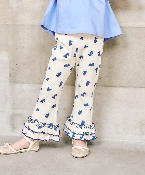 apres les cours（アプレレクール）の「【WEB限定】ワッフルフリルレギンス（その他パンツ・キッズ・アイボリー/ミント/その他2/グリーン/ブラウン/イエロー/オレンジ/ブラック/クリーム/ブルー・120/110/100/90/80/130）」の7枚目の写真