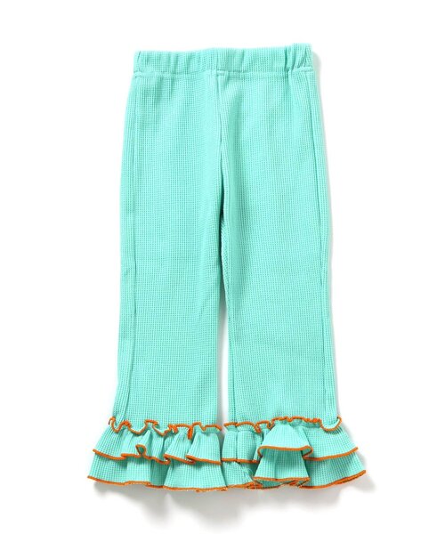 apres les cours（アプレレクール）の「【WEB限定】ワッフルフリルレギンス（その他パンツ・キッズ・アイボリー/ミント/その他2/グリーン/ブラウン/イエロー/オレンジ/ブラック/クリーム/ブルー・120/110/100/90/80/130）」の6枚目の写真