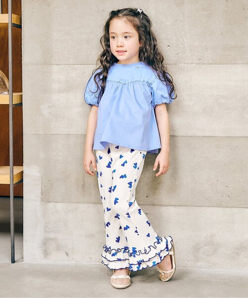 apres les cours（アプレレクール）の「【WEB限定】ワッフルフリルレギンス（その他パンツ・キッズ・アイボリー/ミント/その他2/グリーン/ブラウン/イエロー/オレンジ/ブラック/クリーム/ブルー・120/110/100/90/80/130）」の16枚目の写真