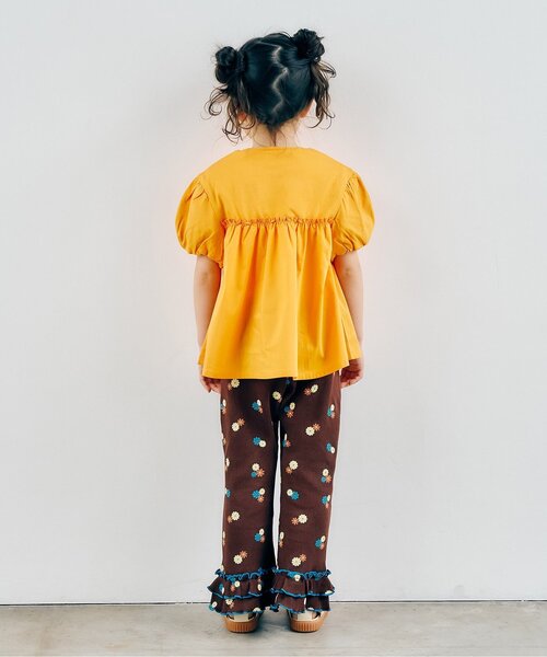 apres les cours（アプレレクール）の「【WEB限定】ワッフルフリルレギンス（その他パンツ・キッズ・アイボリー/ミント/その他2/グリーン/ブラウン/イエロー/オレンジ/ブラック/クリーム/ブルー・120/110/100/90/80/130）」の13枚目の写真