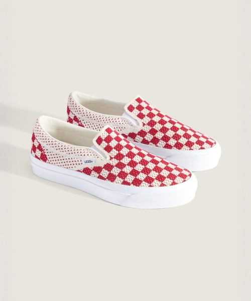 VANS(バンズ)の「VANS PREMIUM スリッポン EK / LX Classic Slip-On 98 EK CHECK VN000EG1CIS1(スリッポン・メンズ・レッド・11/10.5/10/9.5/9/8.5/8/7.5/7/6.5/6/5.5/5)」の2枚目の写真