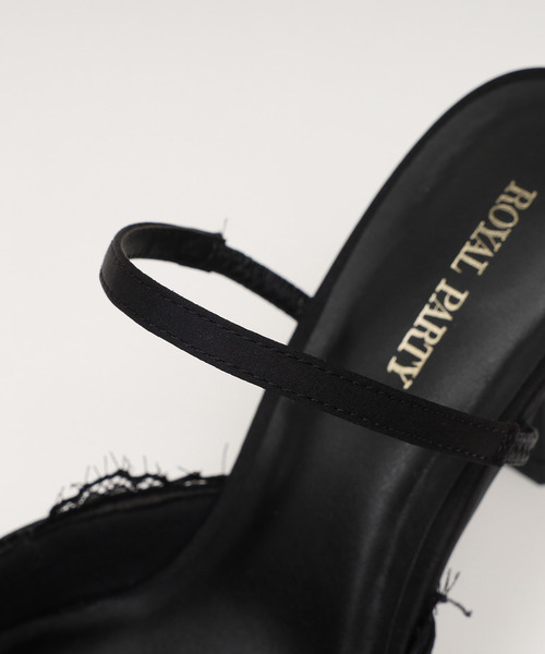 ROYAL PARTY（ロイヤルパーティー）の「レーストリミングドットミュール（パンプス・レディース・ブラック/オフホワイト・MEDIUM/LARGE）」の8枚目の写真