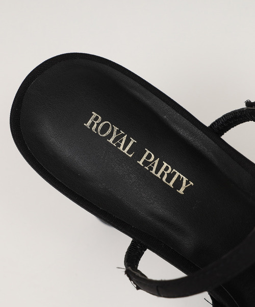 ROYAL PARTY（ロイヤルパーティー）の「レーストリミングドットミュール（パンプス・レディース・ブラック/オフホワイト・MEDIUM/LARGE）」の9枚目の写真