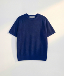 FLAWSROOM（フローズルーム）の「Saddle Shoulder Cotton Knit BLUE（ニット/セーター）」