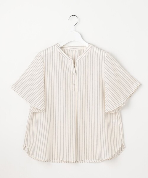ANY SIS（エニィスィス）の「スムージーポリエステル スキッパー ブラウス（シャツ/ブラウス・レディース・ホワイト系1/ライトイエロー系1/ネイビー系/ライトグリーン系・MEDIUM）」の12枚目の写真