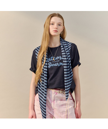 ストライプスカーフセットレタリングTシャツ