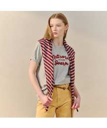ストライプスカーフセットレタリングTシャツ