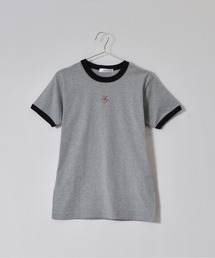 【&soiree】ロゴ刺繍リンガーTシャツ(CP)
