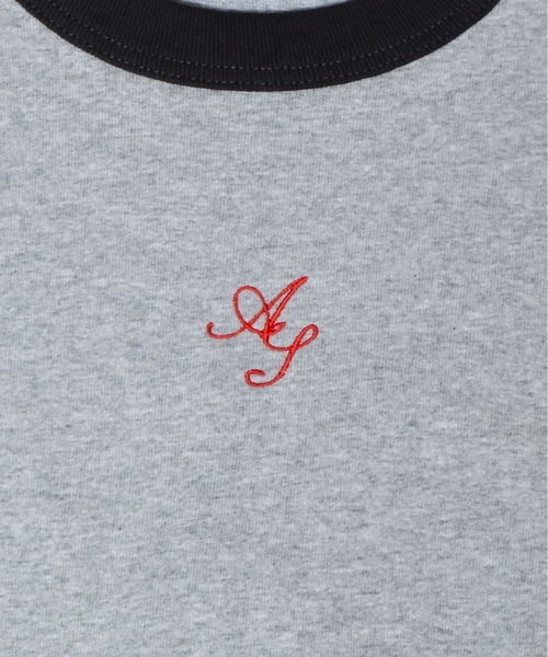 &soiree(アンドソワレ)の「【&soiree】ロゴ刺繍リンガーTシャツ(CP)(Tシャツ/カットソー・レディース・その他1/その他3/その他2・FREE)」の6枚目の写真