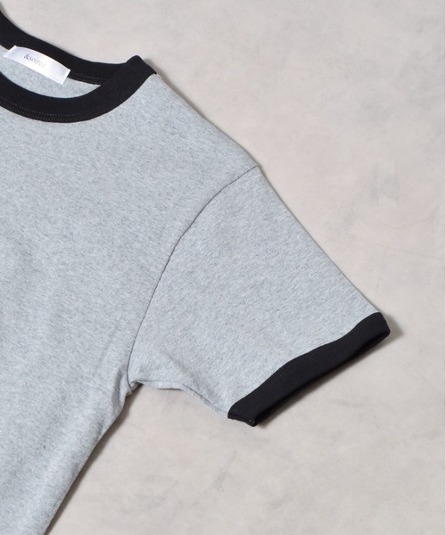 &soiree(アンドソワレ)の「【&soiree】ロゴ刺繍リンガーTシャツ(CP)(Tシャツ/カットソー・レディース・その他1/その他3/その他2・FREE)」の8枚目の写真