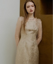 Shoulder ribbon jacquard dress（ドレス）｜LE'RURE（リルアー）の