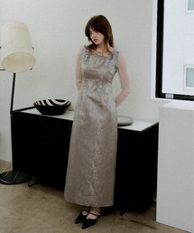 LE'RURE（リルアー）の「Shouder frill jacquard dress（ドレス）」