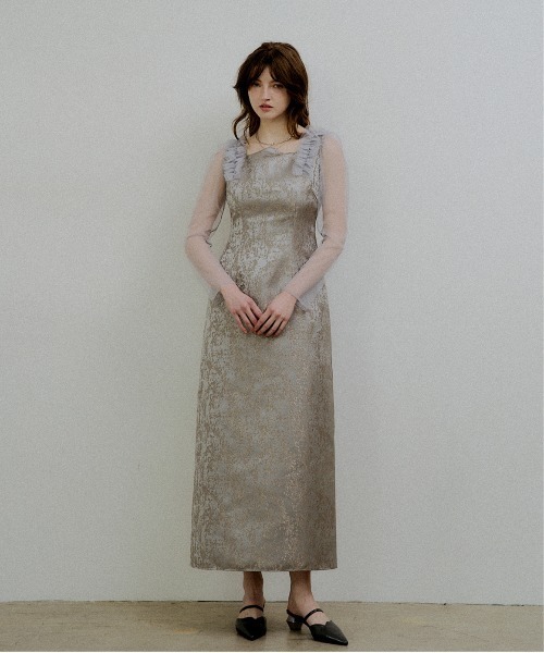 LE'RURE（リルアー）の「Shouder frill jacquard dress（ドレス）」 - WEAR