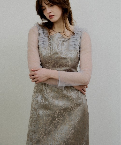 LE'RURE（リルアー）の「Shouder frill jacquard dress（ドレス）」 - WEAR