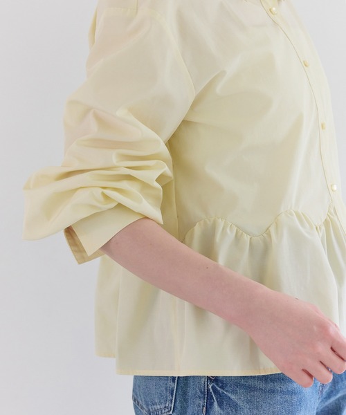 VIS（ビス）の「ウエーブヘムペプラムシャツ（シャツ/ブラウス・レディース・ホワイト/ブルー/イエロー・FREE）」の15枚目の写真