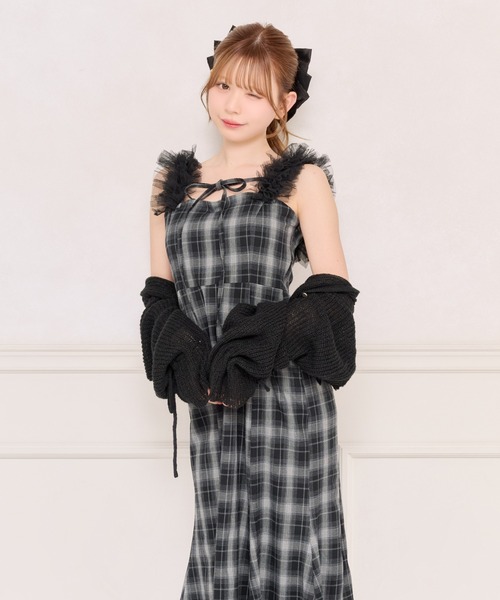 apres jour（アプレジュール）の「肩チュールマーメイドキャミワンピース（ワンピース・レディース・ブラック系その他/ブラウン系その他/グレー系その他・SMALL/X-LARGE/MEDIUM）」の14枚目の写真