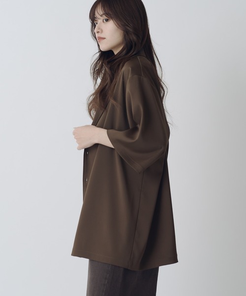 Lui's（ルイス）の「サテンLUX半袖シャツ（シャツ/ブラウス・メンズ・ブラック/ブラウン・S/M）」の13枚目の写真