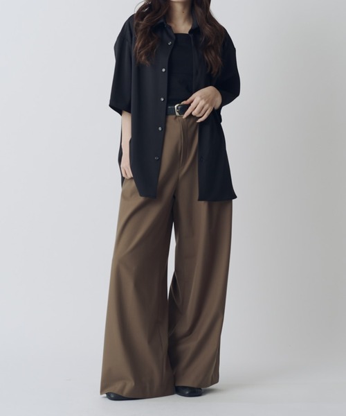 Lui's（ルイス）の「サテンLUX半袖シャツ（シャツ/ブラウス・メンズ・ブラック/ブラウン・S/M）」の11枚目の写真