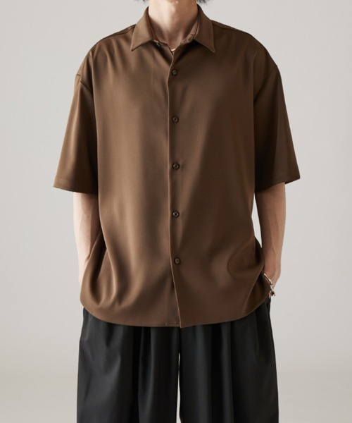 Lui's（ルイス）の「サテンLUX半袖シャツ（シャツ/ブラウス・メンズ・ブラック/ブラウン・S/M）」の21枚目の写真