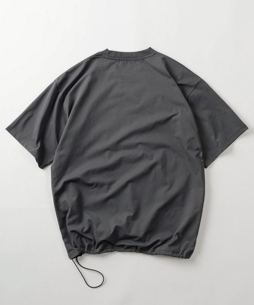 SlashDate(スラッシュデイト)の「【71】クイックドライ ルームウェア/ドロストTシャツ&ショートパンツ/セットアップ/2点セット/吸水速乾(セットアップ・メンズ・チャコールグレー/ブラック・XL/L/M)」の4枚目の写真