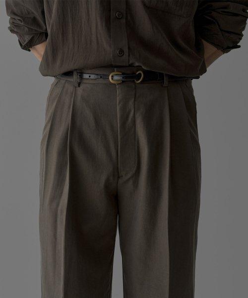 BOWLOW PRODUCT（バウロープロダクト）の「テンセルツーピンタックスラックス[ブラウン]（スラックス・メンズ・その他・MEDIUM/LARGE/X-LARGE）」の6枚目の写真