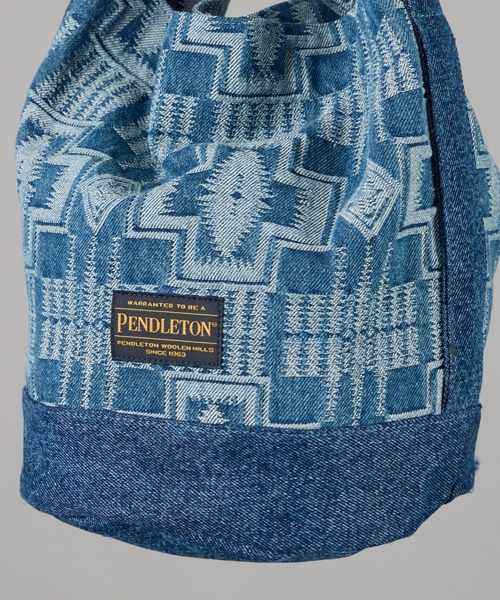 PENDLETON(ペンドルトン)の「【 PENDLETON / ペンドルトン 】JAQUARD DENIM TOTEBAG / ジャガードデニムトートバッグ(トートバッグ・レディース・ブラック/インディゴブルー・FREE)」の3枚目の写真