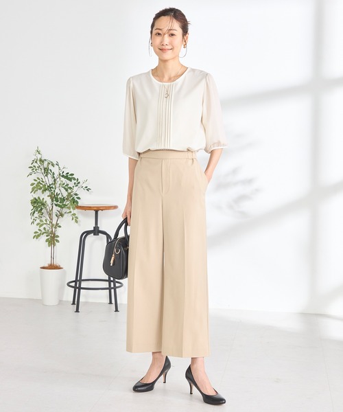 GALLORIA(ギャローリア)の「【接触冷感】前タック 配色プルオーバー(Tシャツ/カットソー・レディース・ライトブルー/ネイビー/ライトグレー・L/S/M/LL)」の15枚目の写真
