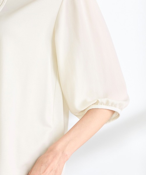 GALLORIA(ギャローリア)の「【接触冷感】前タック 配色プルオーバー(Tシャツ/カットソー・レディース・ライトブルー/ネイビー/ライトグレー・L/S/M/LL)」の13枚目の写真