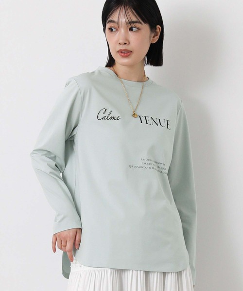 Gready Brilliant（グレディブリリアン）の「Ｃａｌｍｅ刺しゅうクルーネックカットソー（Tシャツ/カットソー・レディース・オフホワイト/ライトブルー・38）」の15枚目の写真