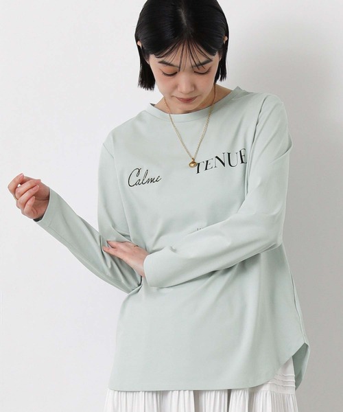 Gready Brilliant（グレディブリリアン）の「Ｃａｌｍｅ刺しゅうクルーネックカットソー（Tシャツ/カットソー・レディース・オフホワイト/ライトブルー・38）」の18枚目の写真