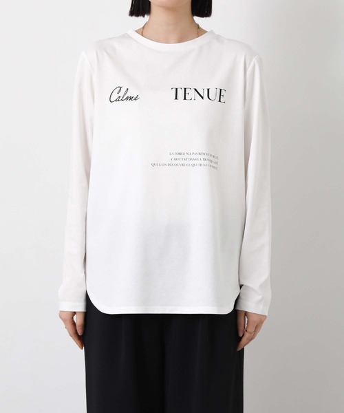 Gready Brilliant（グレディブリリアン）の「Ｃａｌｍｅ刺しゅうクルーネックカットソー（Tシャツ/カットソー・レディース・オフホワイト/ライトブルー・38）」の19枚目の写真