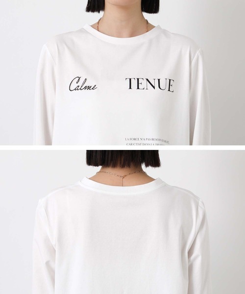 Gready Brilliant（グレディブリリアン）の「Ｃａｌｍｅ刺しゅうクルーネックカットソー（Tシャツ/カットソー・レディース・オフホワイト/ライトブルー・38）」の21枚目の写真