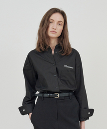 Time Signature Cotton Shirt [Black]