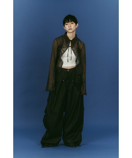 Knuth Marf（クヌースマーフ）の「sheer collared blouse（シャツ/ブラウス・レディース・ブラック/イエロー系その他・FREE）」の2枚目の写真