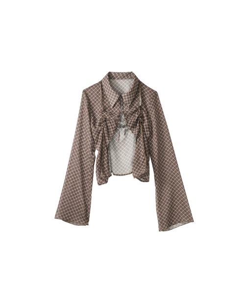 Knuth Marf（クヌースマーフ）の「sheer collared blouse（シャツ/ブラウス・レディース・ブラック/イエロー系その他・FREE）」の17枚目の写真