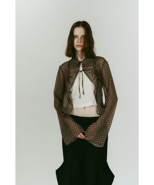 Knuth Marf（クヌースマーフ）の「sheer collared blouse（シャツ/ブラウス・レディース・ブラック/イエロー系その他・FREE）」の9枚目の写真