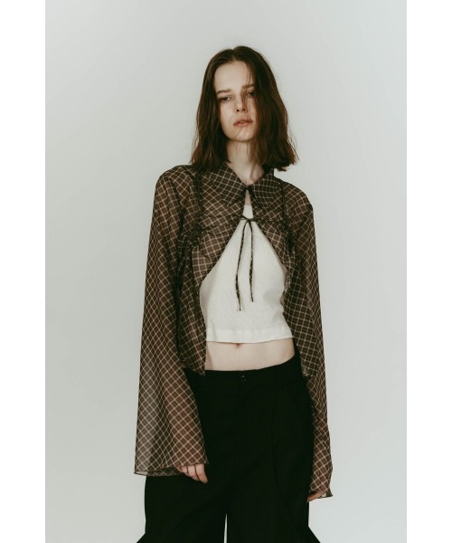 Knuth Marf（クヌースマーフ）の「sheer collared blouse（シャツ/ブラウス・レディース・ブラック/イエロー系その他・FREE）」の10枚目の写真