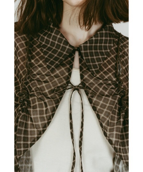 Knuth Marf（クヌースマーフ）の「sheer collared blouse（シャツ/ブラウス・レディース・ブラック/イエロー系その他・FREE）」の13枚目の写真