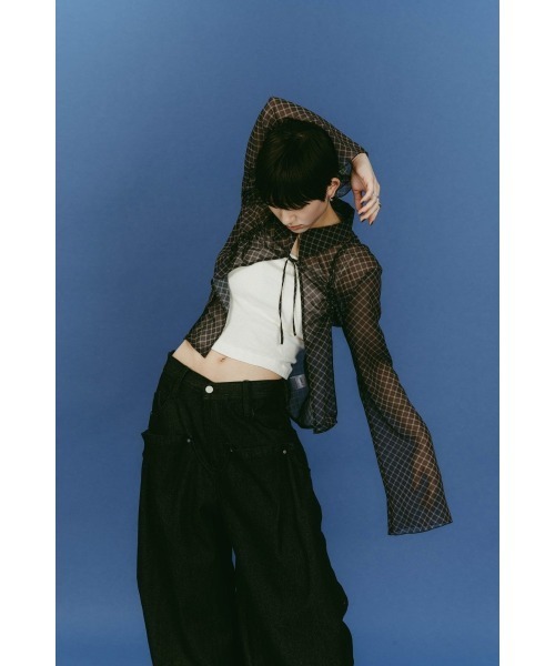 Knuth Marf（クヌースマーフ）の「sheer collared blouse（シャツ/ブラウス・レディース・ブラック/イエロー系その他・FREE）」の4枚目の写真