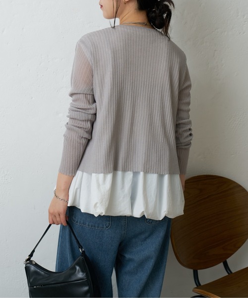 COLONY 2139(コロニートゥーワンスリーナイン)の「バルーンペプラムフレンチTシャツ(Tシャツ/カットソー・レディース・ブラック/オフホワイト・FREE)」の13枚目の写真