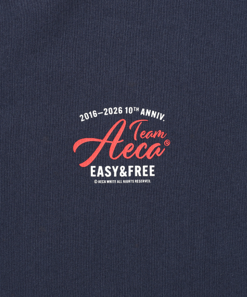 AECA(エイカ)の「AECA 10th ANNIVERSARY LOGO HALF SLEEVE TEE-NAVY(Tシャツ/カットソー・メンズ・その他・M/L/XL)」の4枚目の写真