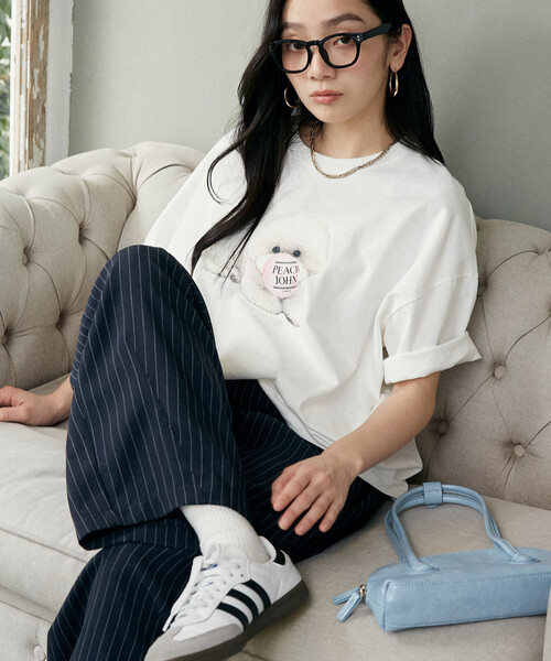 PEACH JOHN(ピーチジョン)の「PEACH JOHN × PUBLUX/ピーチ・ジョン バルーン ロゴ ドッグ Tシャツ 限定展開(Tシャツ/カットソー・メンズ・ホワイト/ピンク/ネイビー/ブラック・SMALL/MEDIUM/LARGE)」の18枚目の写真