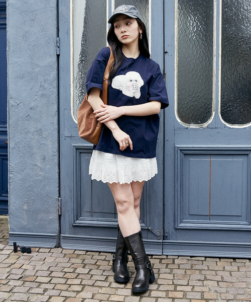 PEACH JOHN(ピーチジョン)の「PEACH JOHN × PUBLUX/ピーチ・ジョン バルーン ロゴ ドッグ Tシャツ 限定展開(Tシャツ/カットソー・メンズ・ホワイト/ピンク/ネイビー/ブラック・SMALL/MEDIUM/LARGE)」の15枚目の写真