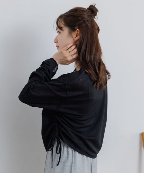 RETRO GIRL(レトロガール)の「サイドドロストラッセルCT(Tシャツ/カットソー・レディース・ブラウン/オフホワイト/ブラック・FREE)」の21枚目の写真