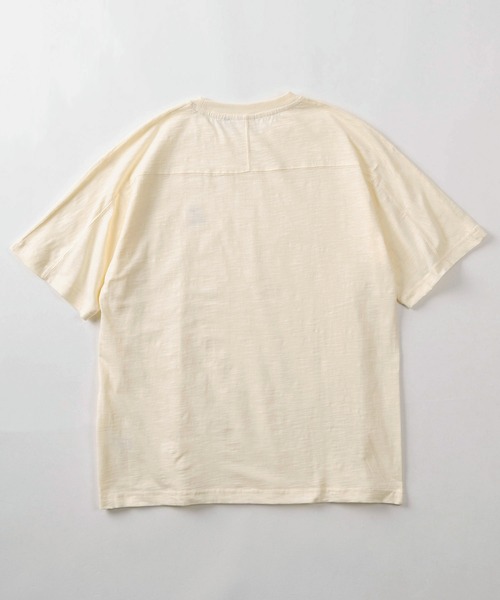 CAPTAIN STAG(キャプテンスタッグ)の「【76】【CAPTAIN STAG/キャプテンスタッグ】ワンポイントワッペン スラブ クルーネック Tシャツ/ユニセックス/レディース/メンズ(Tシャツ/カットソー・メンズ・ベージュ/ライトグリーン/ホワイト/ライトブルー・L/M)」の6枚目の写真