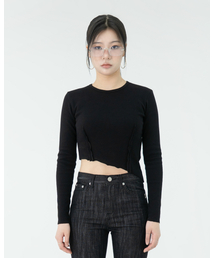 W Diagonal Long Sleeved/Black