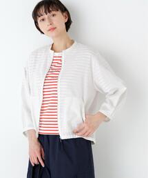 ◆【ウォッシャブル】パナマブルゾン